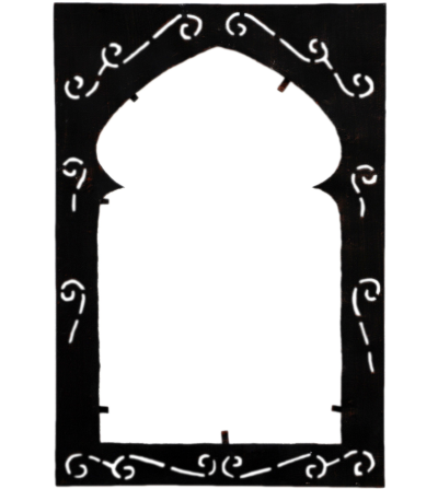 Grande cornice per specchio con cornice ad arco, specchio marocchino