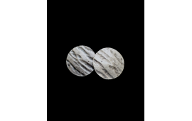 Silver plated nickel free stud earrings in beach dune retro style motif