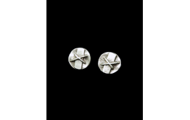 Nickel free hypoallergenic stud earrings with a Spartacus inspired motif 