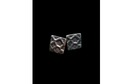 Hypoallergenic square shape stud earrings with geometric pattens