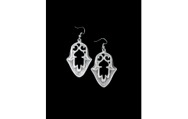 Nickel free Hamsa earrings with a Hand of Fátima design