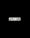 Vue de face de la barrette "Arabesque" en zamak plaqué argent oxydé de look vintage d´Andaluchic sur un fond noir