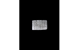 Vintage look rectangular shaped raised grid pattern metal hairclip