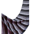 Black, grey and silver handwoven striped pashmina shawl