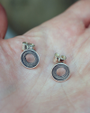 Boucles d´oreille qui forme part des pendants d´oreille "Lucía" de filigrane en argent 925 oxidé et naturel