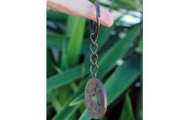 Copper keychain engraved with Proto-Sinaitic Script