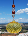 Sphère de verre soufflée: talisman, boule de sorcière et attrape-soleil