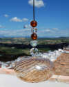 Sphère de verre soufflée: talisman, boule de sorcière et attrape-soleil