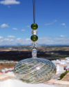 Sphère de verre soufflée: talisman, boule de sorcière et attrape-soleil