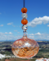 Sphère de verre soufflée: talisman, boule de sorcière et attrape-soleil