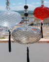 Deko orientalisch, Glaskugeln mit troddel mundgeblasene glaskugel :Talisman, Hexenkugeln, Sonnenfänger