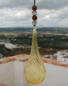 Atrapador de sol, bola de bruja, talismán en forma de lágrima de vidrio soplado