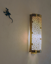 Lámpara de pared de cobre, aplique dorado, Art Deco con estilo marroquí