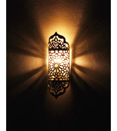 Kleine marokkanische Wandleuchte aus Aluminium, Beleuchtung für den Innen- und Außenbereich