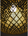 Large Moroccan light, globe pendant light with filigree geometric design