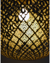Plafonnier et lampe marocaine en laiton avec filigrane géométrique