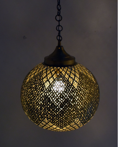 Lampada da soffitto, lampada marocchina, filigrana geometrica complessa