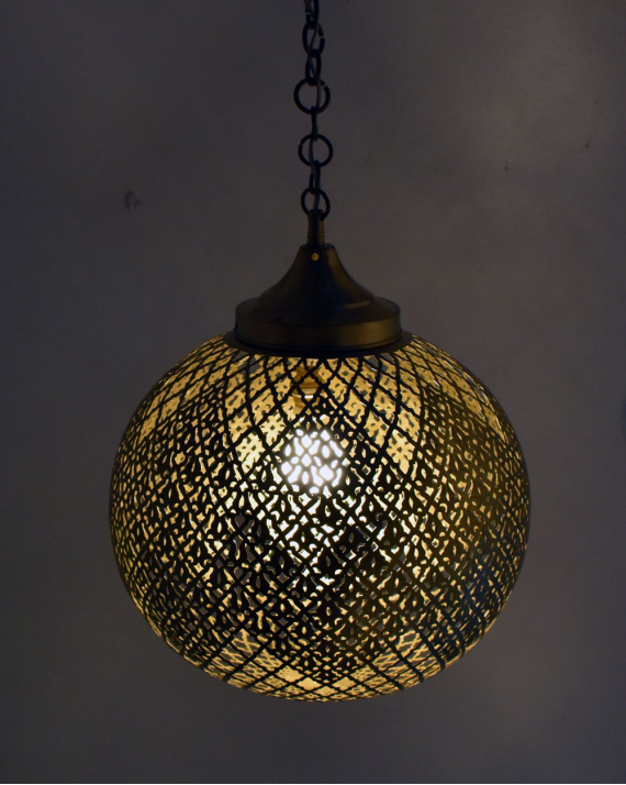 Lampada da soffitto, lampada marocchina, filigrana geometrica complessa