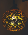 Large Moroccan light, globe pendant light with filigree geometric design