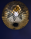 Gran lámpara de techo, lámpara marroquí tallada a mano con diseño filigrana
