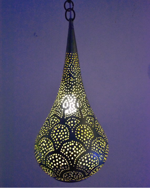 Plafonnier, lampe marocaine, plafonnier marocaine en forme de goutte d'eau