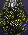 Teardrop shaped Moroccan pendant light with geometric shell design 
