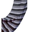 Black, grey and silver handwoven striped pashmina shawl