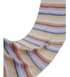 Handwoven shawl in stripes of white, pinks and blue pastel colors