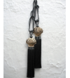 Tassels, curtain tie backs or wall décor in medium with shell design